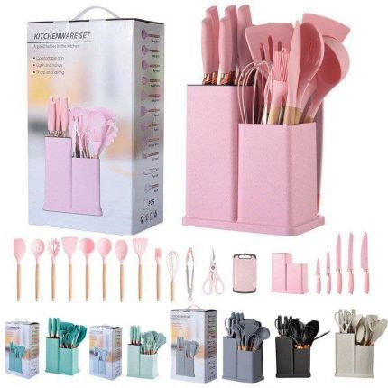 Silicone spoon and knife set