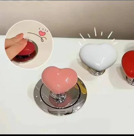 Heart Shaped Toilet Press Button