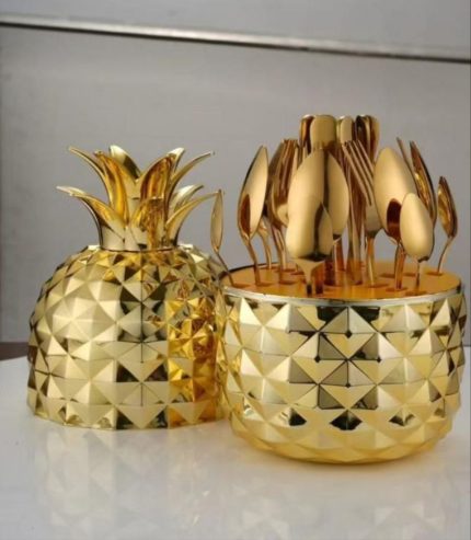 24pcs Pineapple Shape Stainless steel tableware