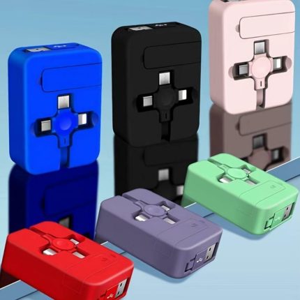 3in1 retractable multi charging cable cord
