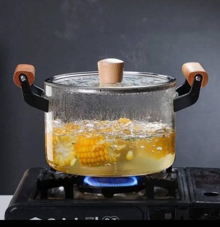 4.5L Borosilicate Glass Cooking Pot