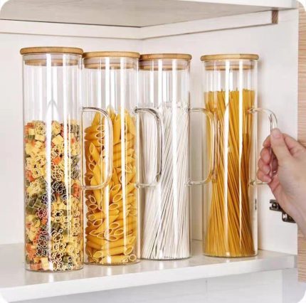 Bamboo Lid Spaghetti Jar