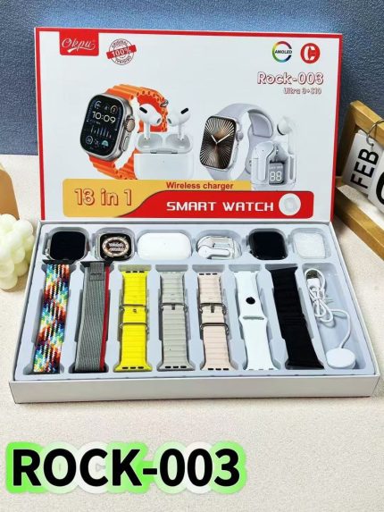 Ultra 3 + S10 SMART WATCH  2 Smart Watch  2 Earpod 2 Watch case 7 straps