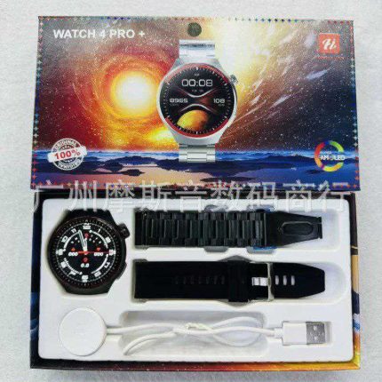 Watch 4 Pro + Super Amoled smart watch