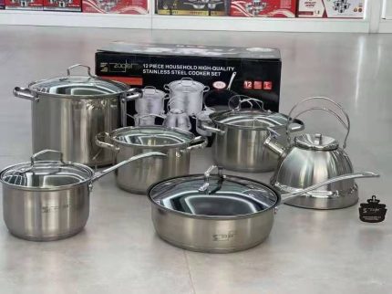 12 pieces stainless steel pot