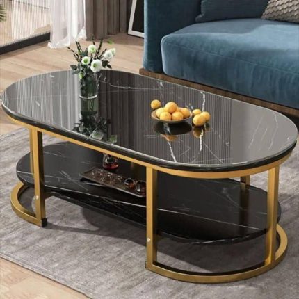 100cm Oval Center Table - Black