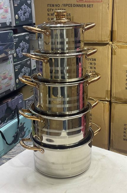 Zhabao 10 Piece Stainless Steel Cookware Set