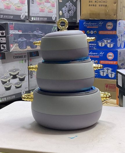 3 Set Insulated Casserole Keeps food hot and fresh for 6 hours 1000ml,2000ml and 3500ml