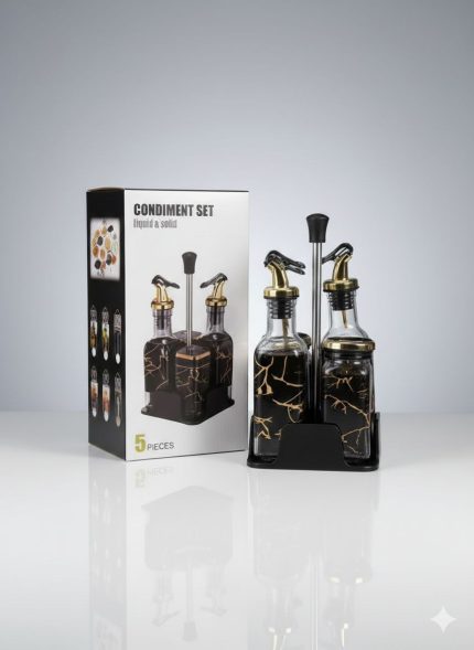 Liquid and Solid Spice/Oil Condiment Set