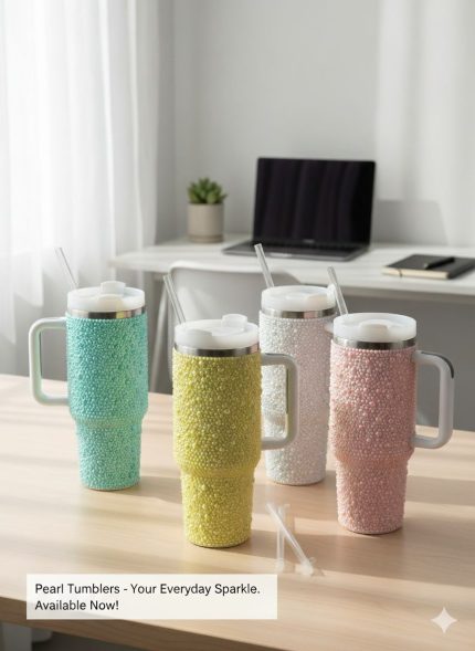 1200ml Pearl Studded Tumbler