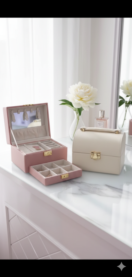 Leather Jewellery Storage Box