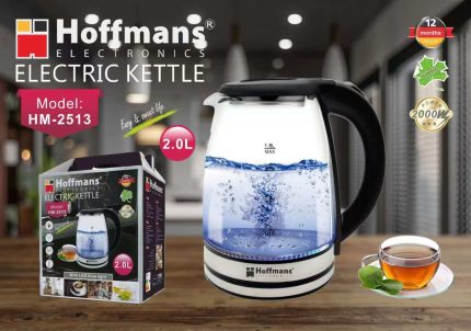 2L Hoffmans HM-2513 Electric Glass Kettle
