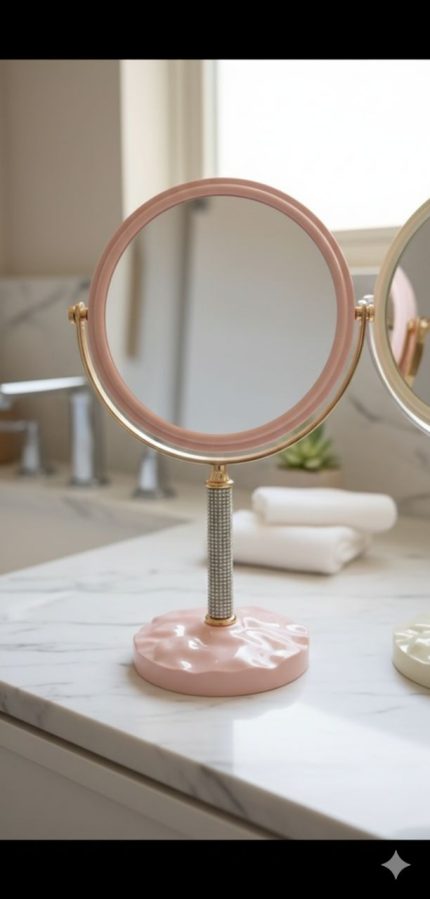 Rhinestone Table Make-up Mirror
