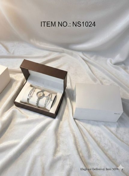 NS1024 Pure Elegance Female Wrist Watch and Bracelets Set