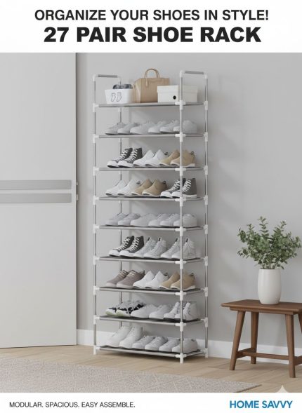 27 Pair Shoe Rack
