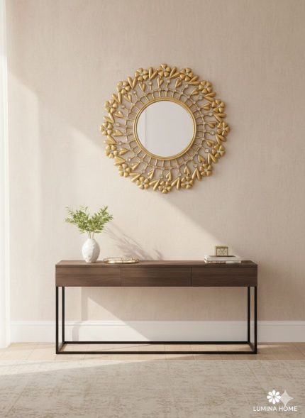 45cm Golden Bloom Mirror