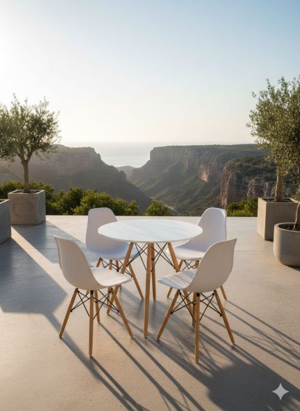 Patio Dining Set 1 Table and 4 Chairs