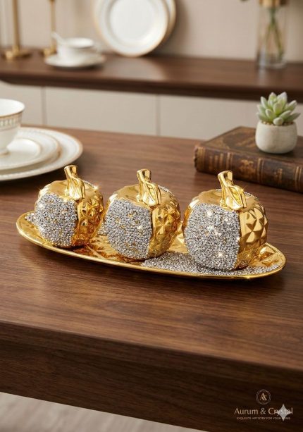 Gold Rhinestone Table Decor