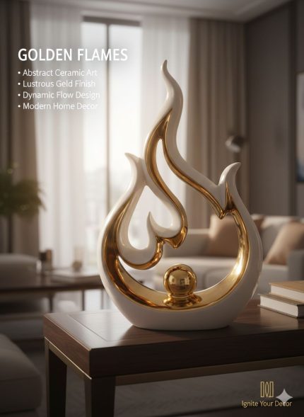Golden Flames Decor