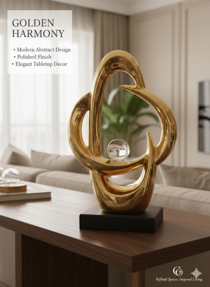 Golden Harmony Abstract Decor