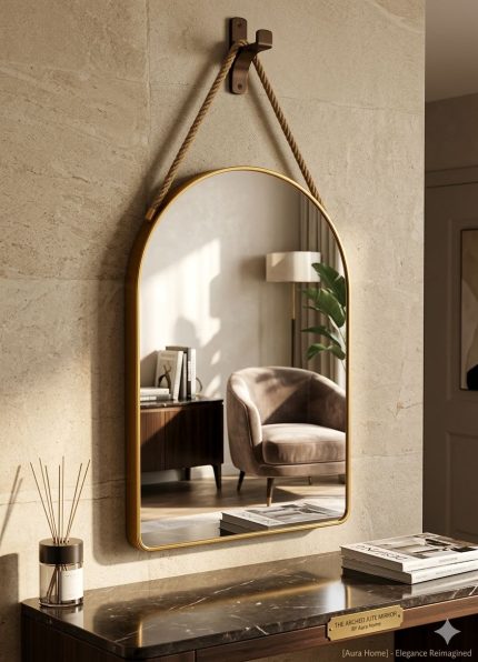 Semi-Oval Rope Mirror
