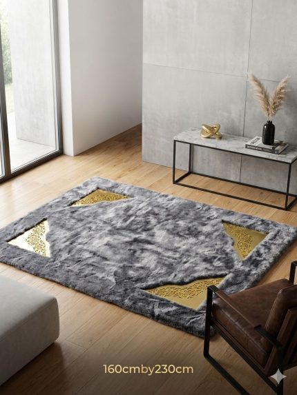 160by230cm Luxury Center Rug - Grey