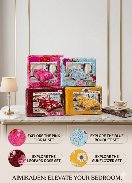 Bedspread Set 2 Bedcovers and 2 Pillow Cases 6by7