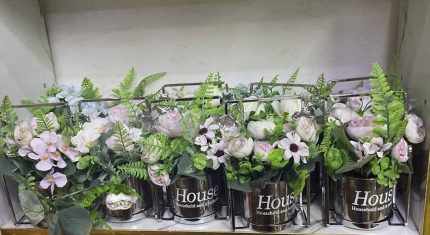 House Home Decor Flower - Silver