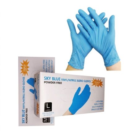 Blue Nitrile Powder Free Glove (100 pieces)